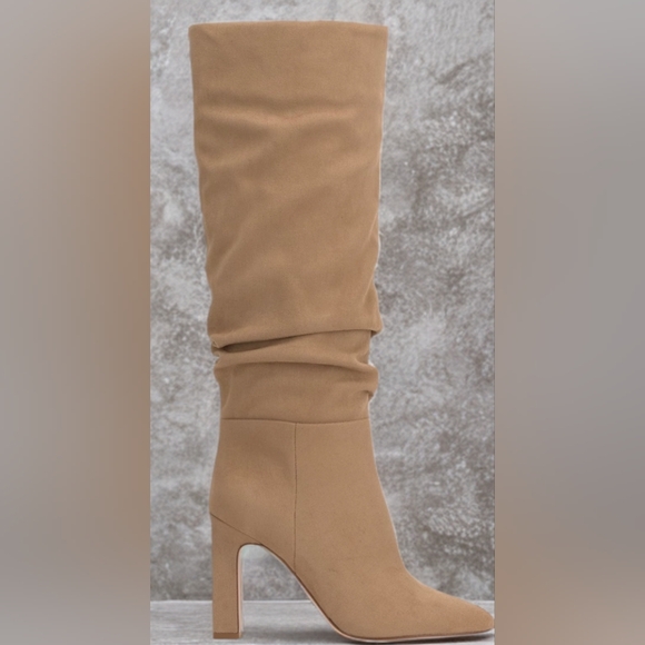 Jessica Simpson 'Minerva' Tall Kneehigh Suede Boot In Mink Size 8 - Picture 2 of 7